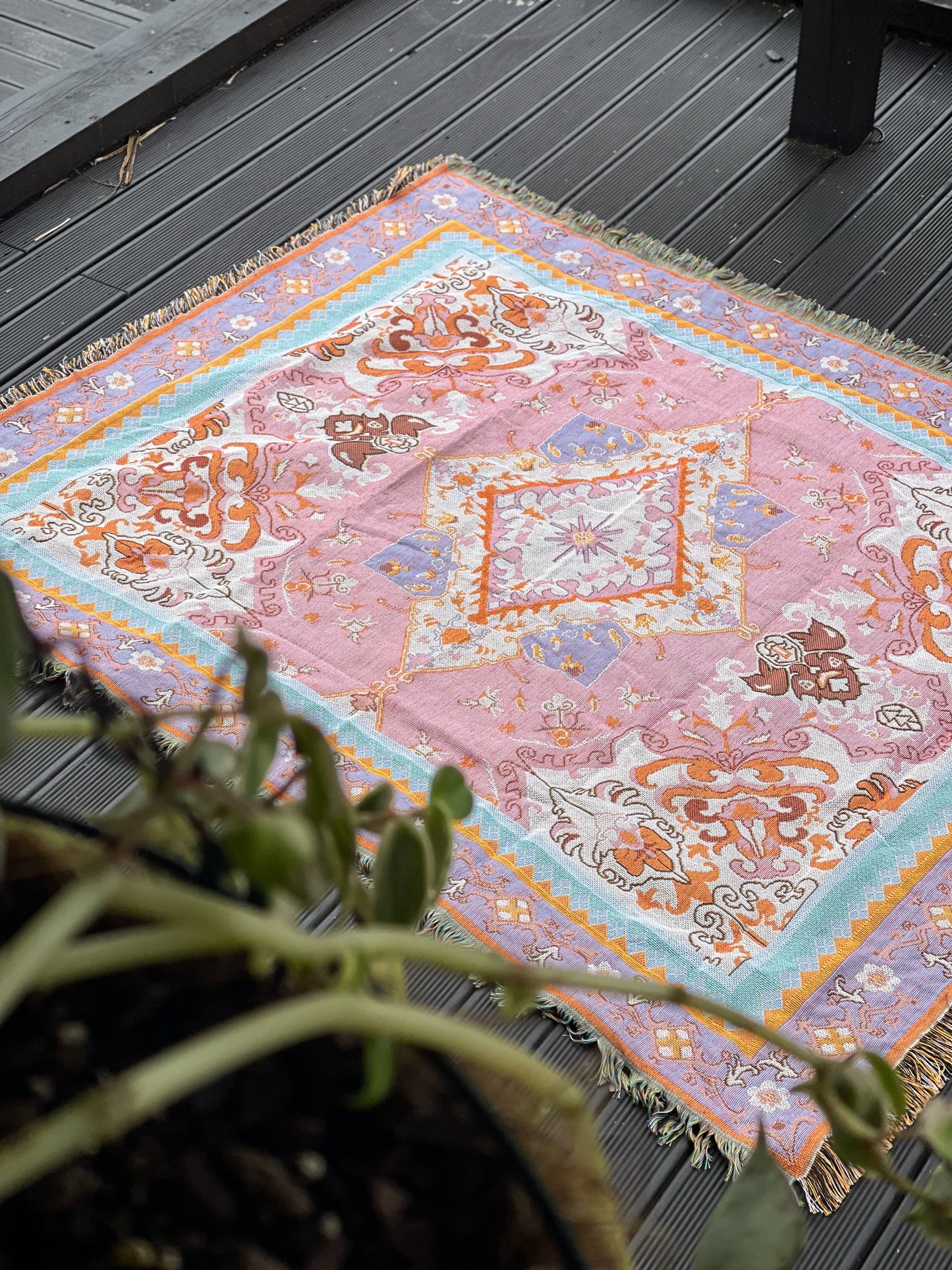 FREE SPIRIT - Blanket | 130 x 160 Boho Throw Rug