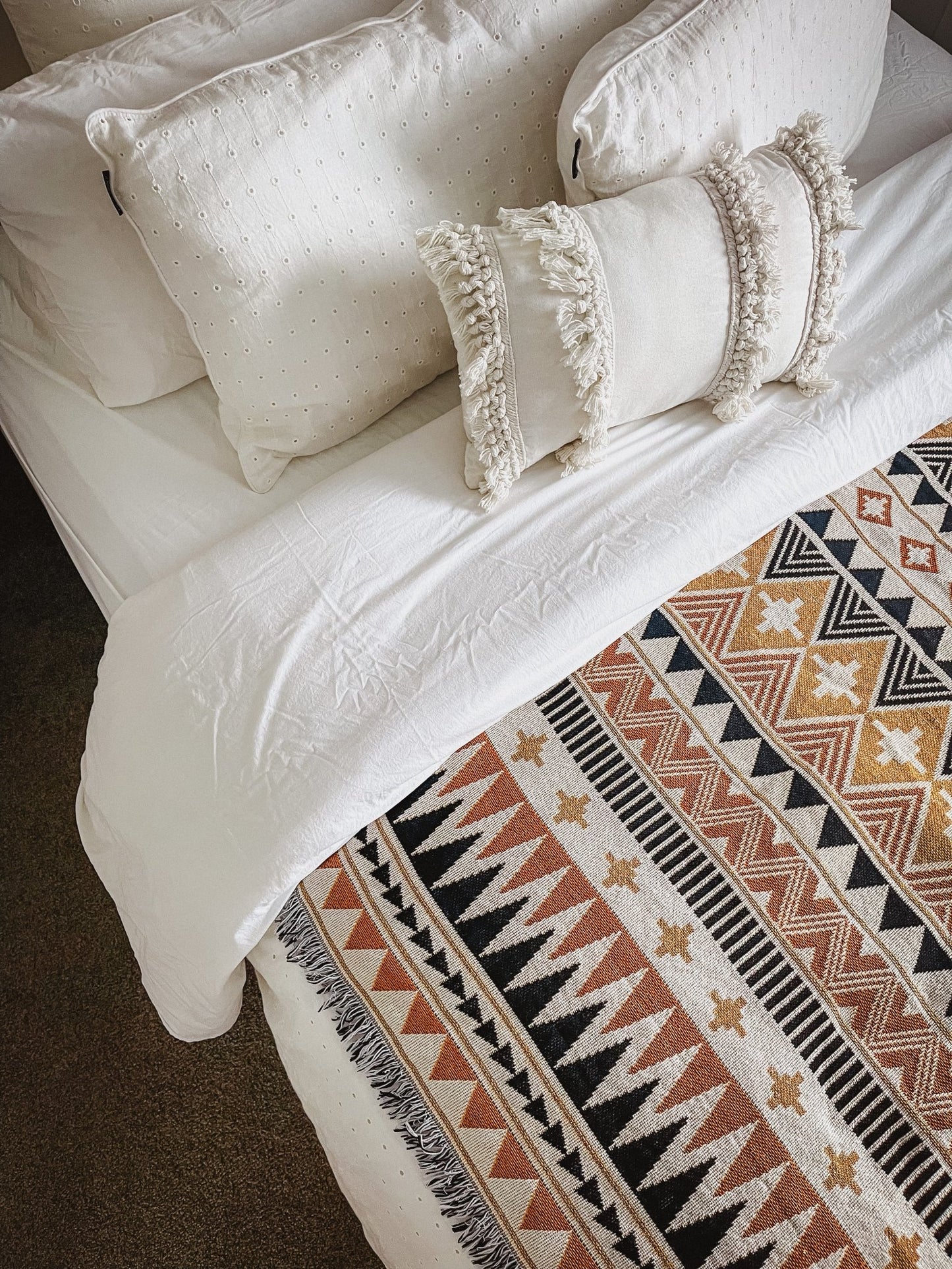 SAHARA - Blanket 130 x 160 | Boho Throw Rug - Line to Luna - Boho Throw Rugs & Macrame Decor | NZ Gifts