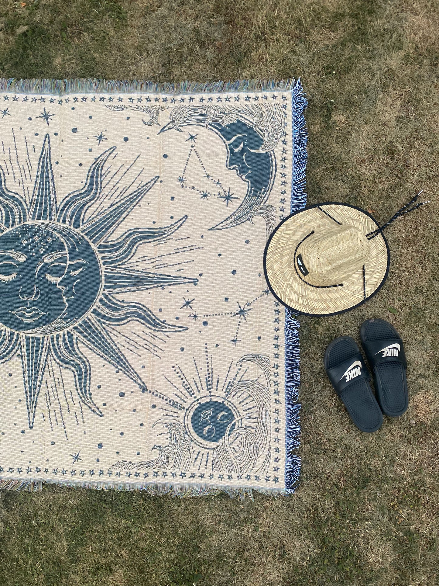 LUNA & SUN - Blanket | 130 x 160 Boho Throw Rug