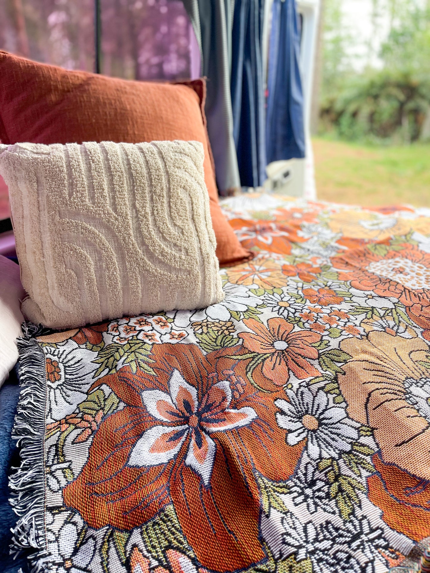 WILDFLOWER - Blanket | 130 x 160 Boho Throw Rug