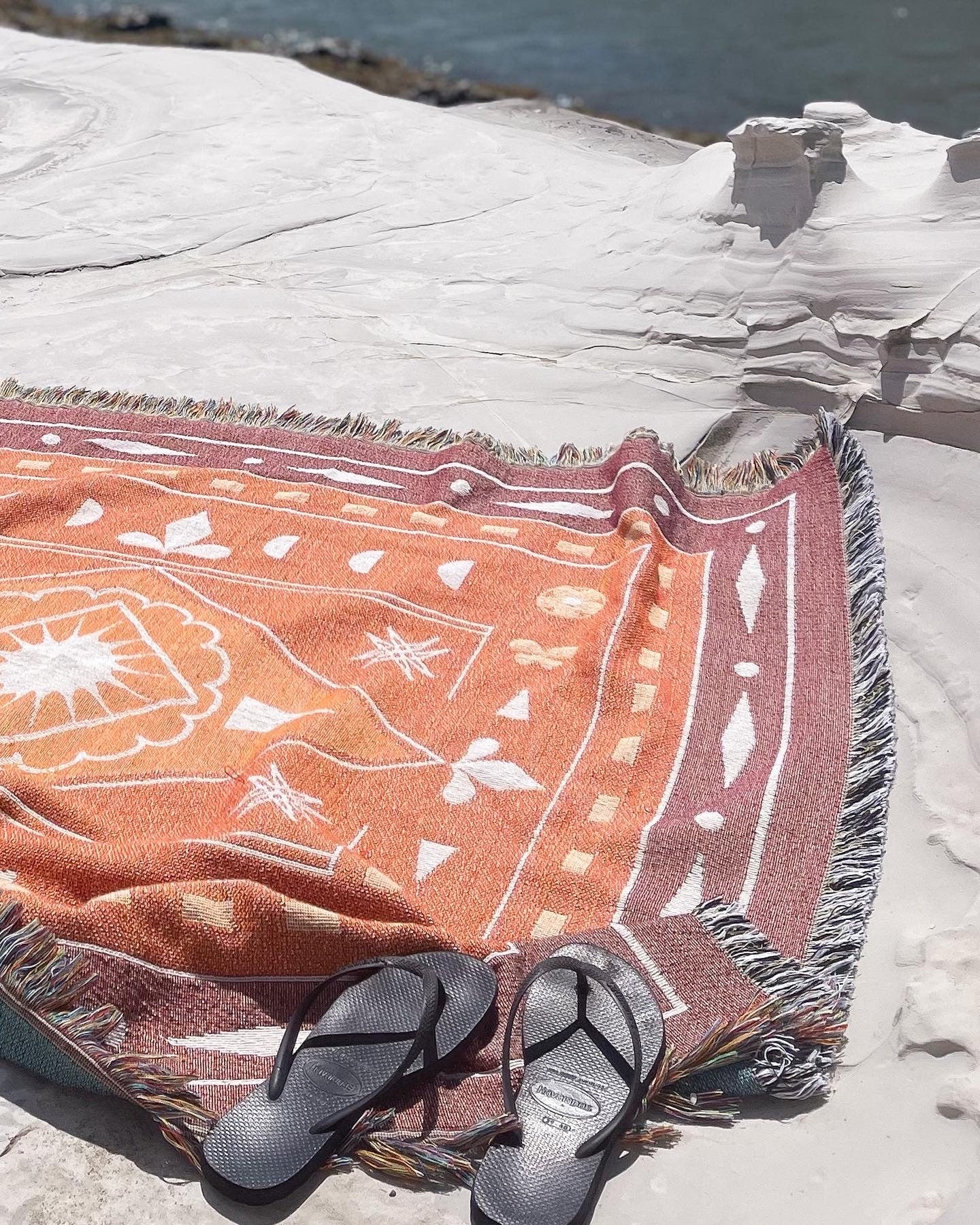 SUNSET RUSH - Blanket | 130 x 160 Boho Throw Rug