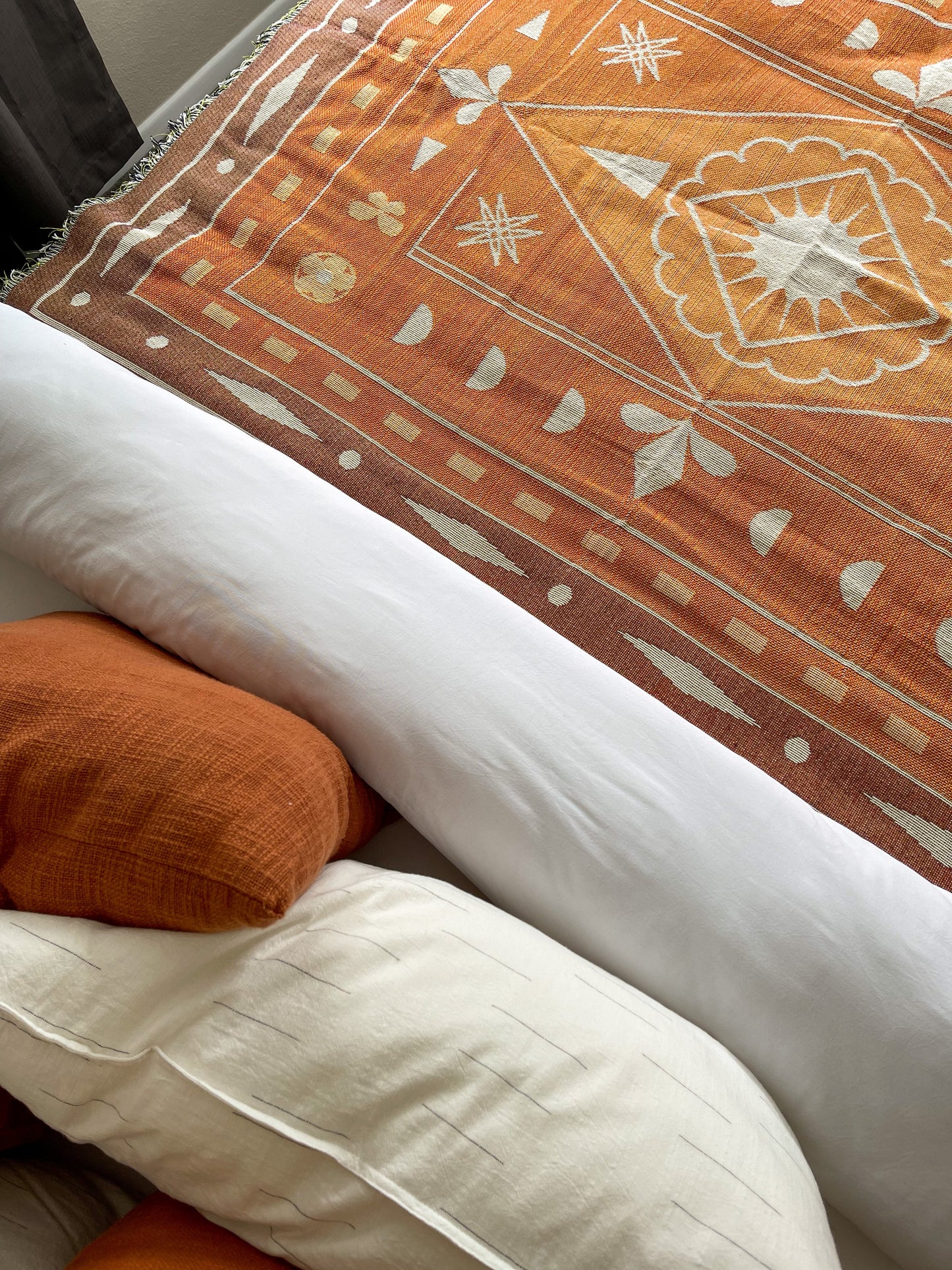SUNSET RUSH - Blanket | 130 x 160 Boho Throw Rug