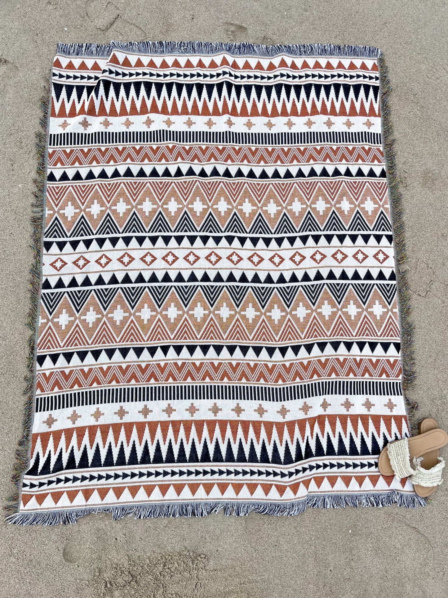 SAHARA - Blanket 130 x 160 | Boho Throw Rug - Line to Luna - Boho Throw Rugs & Macrame Decor | NZ Gifts
