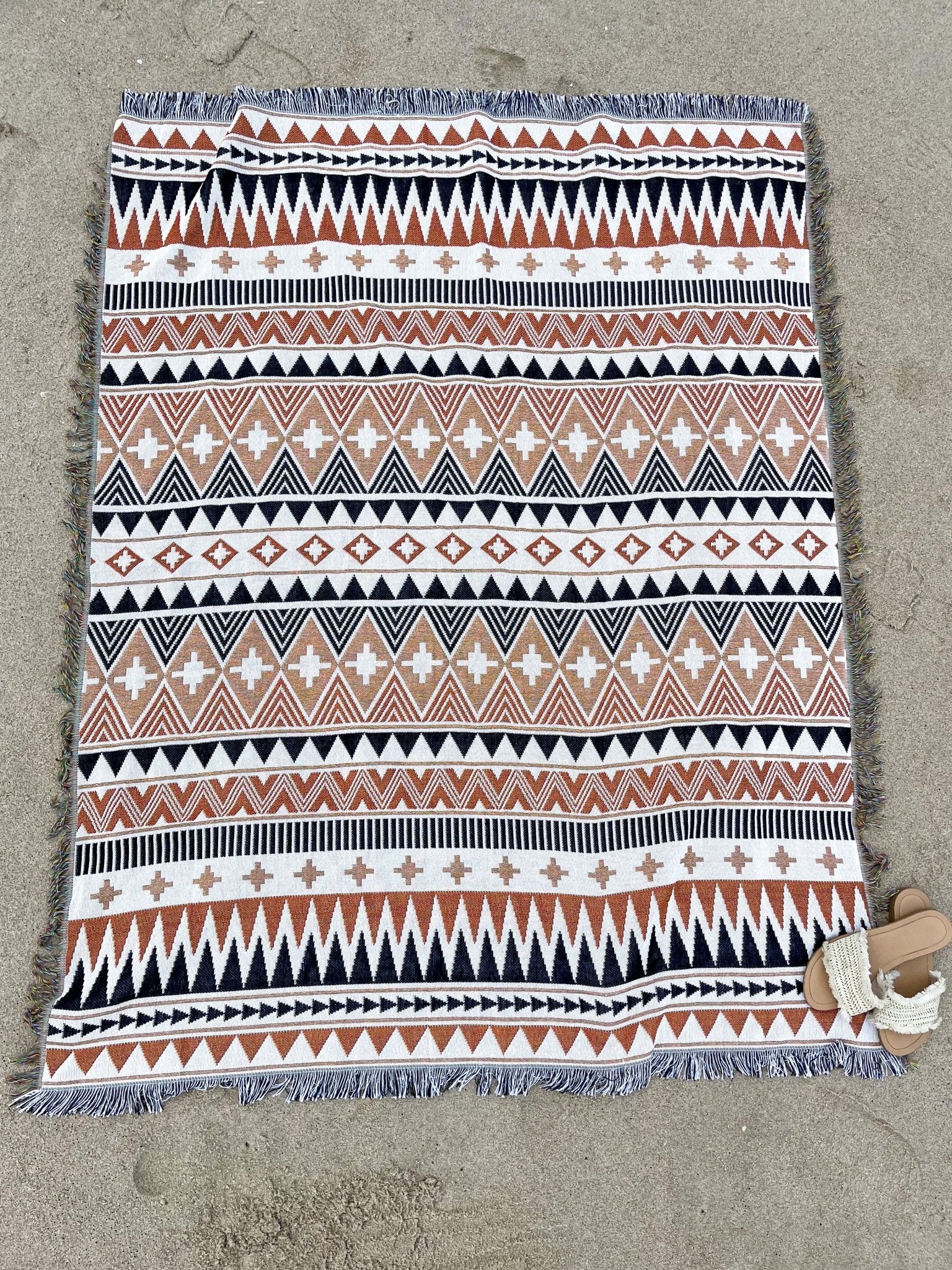 SAHARA - Blanket 130 x 160 | Boho Throw Rug - Line to Luna - Boho Throw Rugs & Macrame Decor | NZ Gifts
